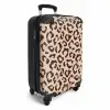 Dierenprints - Panterprint koffer in bruin en beige NBS - Handbagage koffer - Unisex middel -productfoto_3d