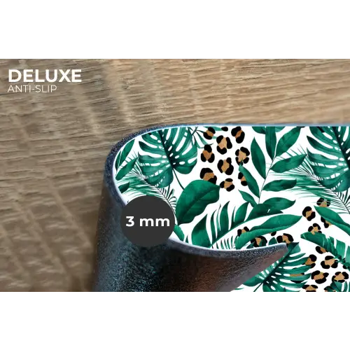 Palmblad - Panterprint - Tropical Placemat vinyl groot -closeup