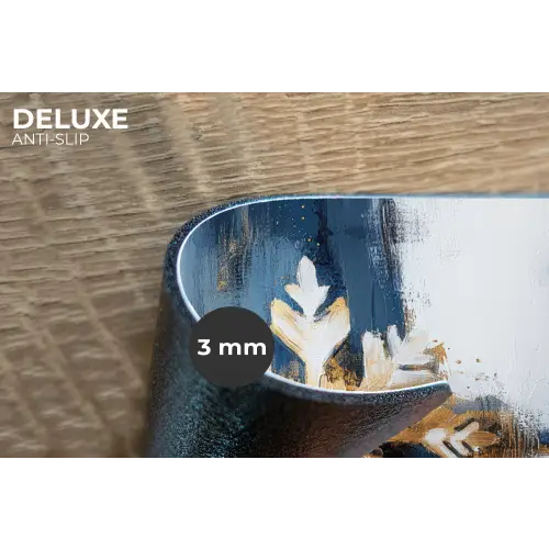 Abstract - Winter - Sneeuwvlok - Sneeuw - Goud Placemat vinyl groot -closeup
