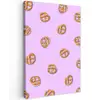 Pretzels - Eten - Paars Tuinposter op houten frame 2 cm dik middel -3d