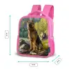 Wakende herdershond op de rotsen Kinderrugzak - Roze middel -productfoto_formaten