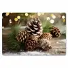 Dennenappels - Kerstsfeer - Bruin - Groen Placemat vinyl groot -zzsfeer1_Kitchenyeah-website