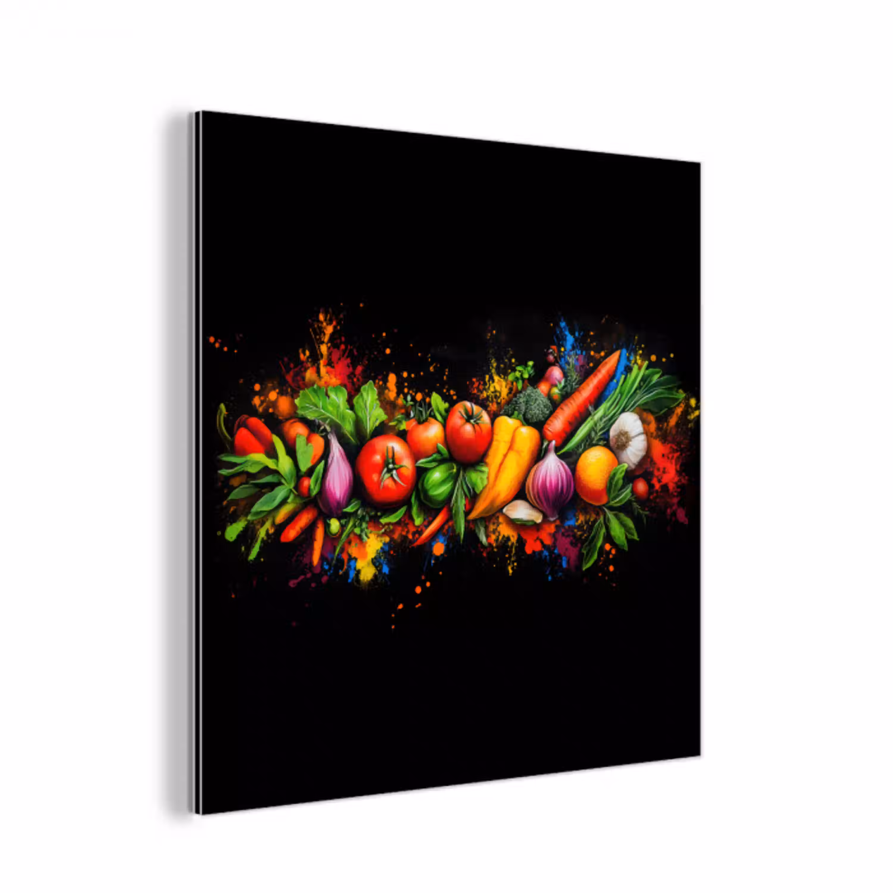 Groente - Eten - Kruiden - Graffiti - Koken aluminium wit klein -3d