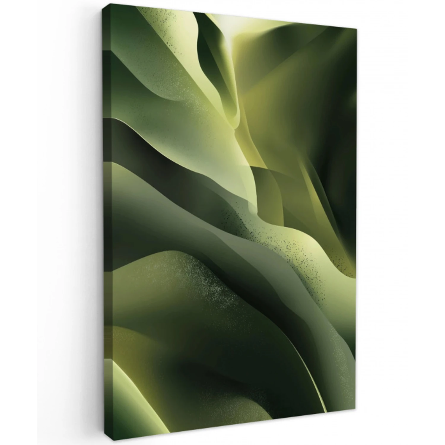 Gaming - Golven - Abstract - Heuvels - Groen Tuinposter op houten frame 2 cm dik middel -3d