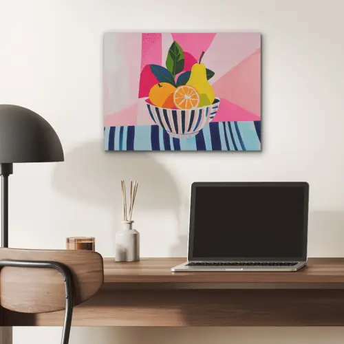 Fruit - Abstracte achtergrond - Roze PET vilt klein -sfeer5