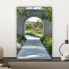 Doorkijk - Pad - Beton - Landschap canvas 2cm klein -sfeer6