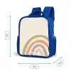 Ruwe regenboog pastel Kinderrugzak - Blauw middel -productfoto_formaten