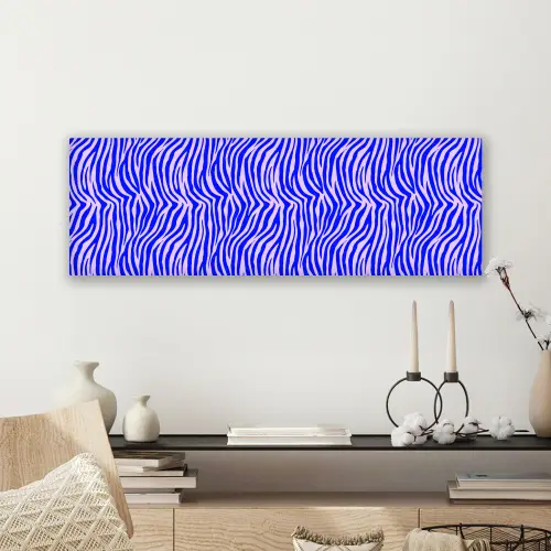 Zebra - Blauw - Paars - Pastel canvas 2cm klein 828 -sfeer6