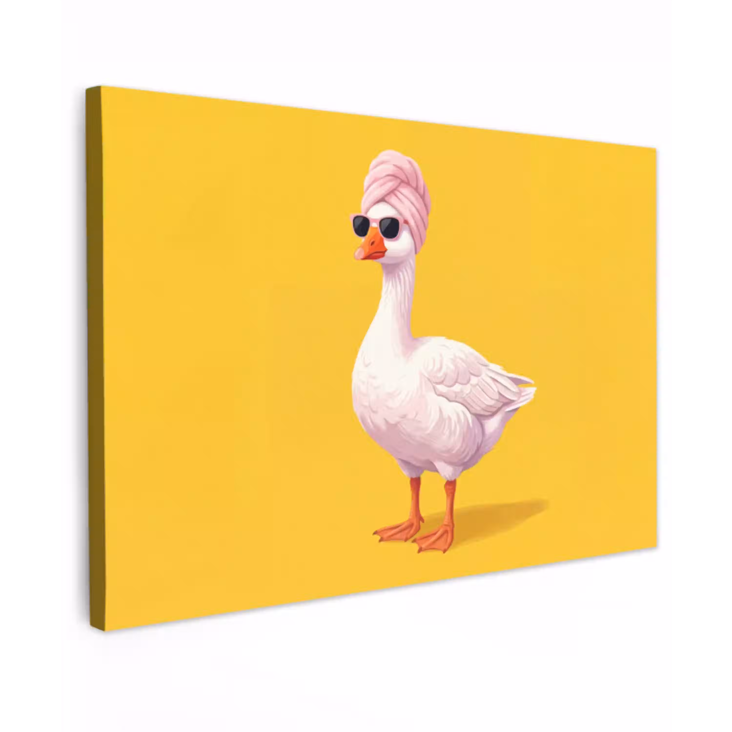Eend - Zonnebril - Geel canvas 2cm klein -z3d