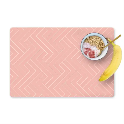 Zalmroze - Strepen - Patroon Placemat vinyl groot 368 -zzzproduct_Kitchenyeah-website