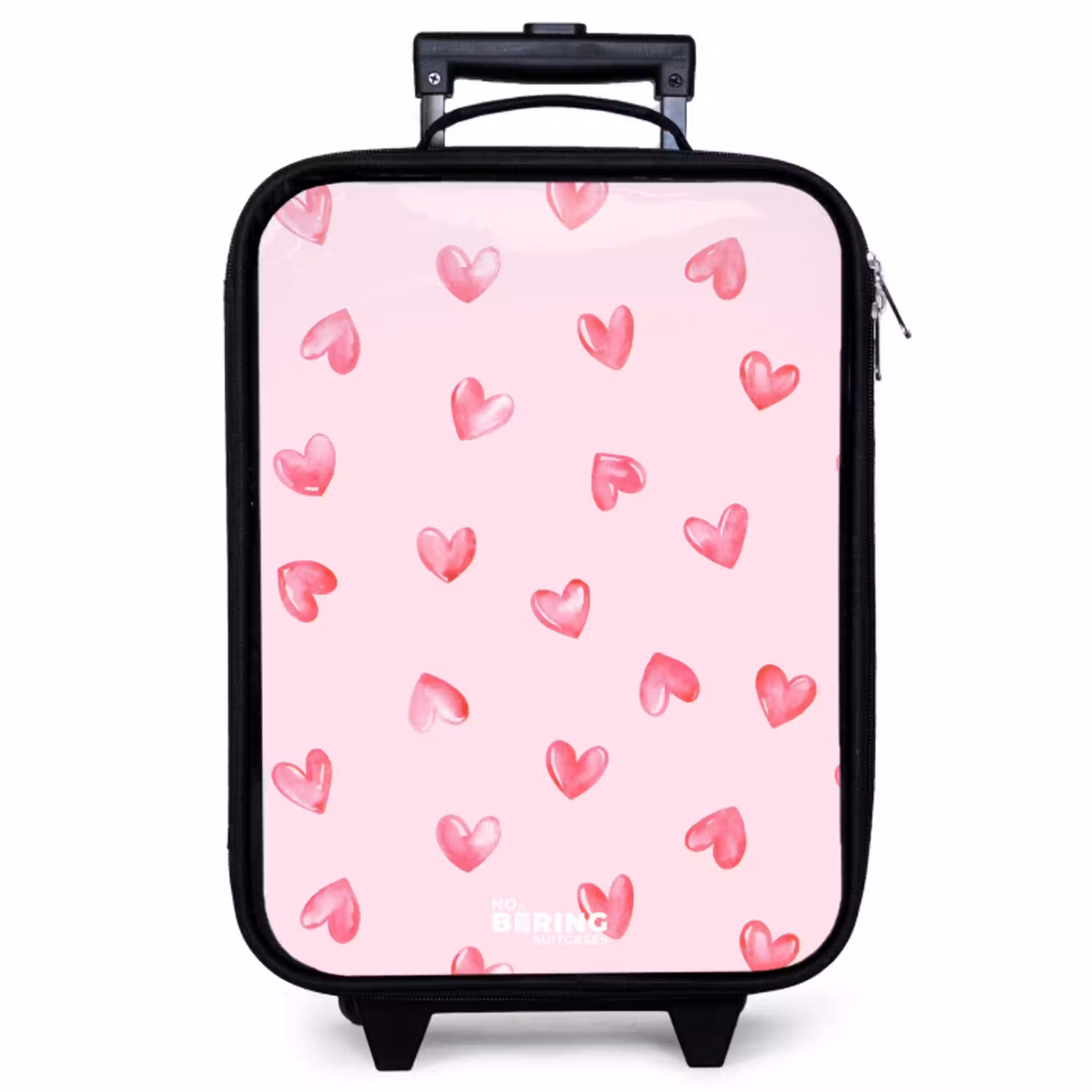 Roze hartjes Kinderkoffer - Zwart klein -zzz_website3d