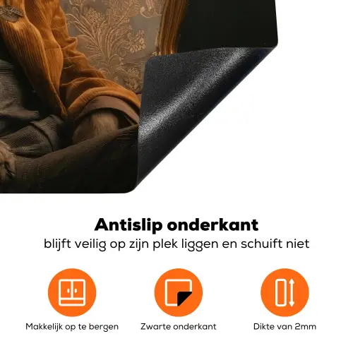 Bril - Leeuw - Bank - Hoed Inductie beschermer vinyl 3mm klein -zzzzzzz-td-onderkant
