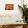 Boom - Levensboom - Abstract - Kleurrijk tuinposter los doek klein -sfeer7