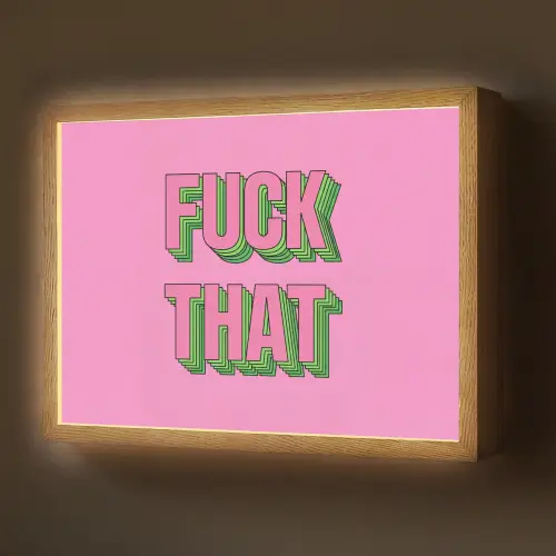 Tekst - Bold - Roze Light Box met batterij (Wandlamp) middel -z3d_website