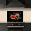 Watermeloen - Zwart - Water - Fruit - Meloen keuken achterwand spatscherm klein -sfeer1