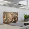 Haas - Stilleven - Bloemen keuken achterwand spatscherm klein -3d_schuin