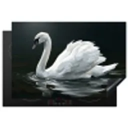 Zwaan - Water - Natuur - Realistisch - Wit Inductie beschermer vinyl 3mm klein -3d