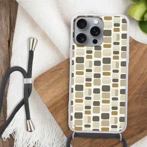 Blokken - Vintage - Grijs Hoesje iPhone 16 Pro Max met koord klein 804 -sfeer4