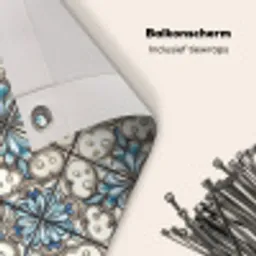 Barok - Tegel - Kleurrijk Balkonbeschermer Duitsland klein 596 -closeup_NL