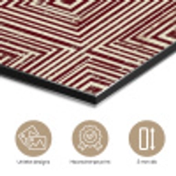 Geometrisch - Patroon - Rood aluminium wit klein 46 -closeup_NL