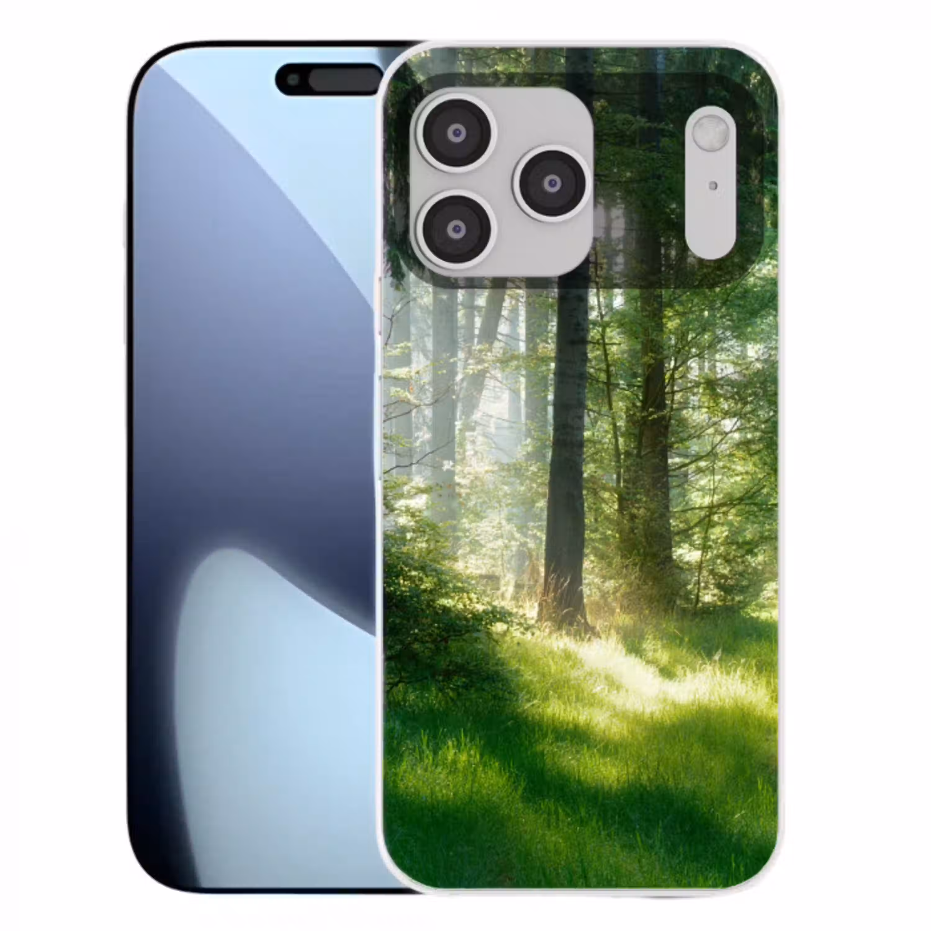 Natuur - Bomen - Bos - Groen - Zon - Gras - Planten Telefoonhoesje iPhone 17 Pro Max klein -3d