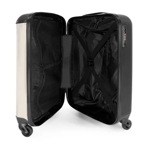 Kers op beige achtergrond NBS - Handbagage koffer - Kinderen Unisex middel -binnenkant
