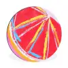 Grapefruit - Geschilderd - Roze - Strepen Wandcirkel aluminium klein -3d