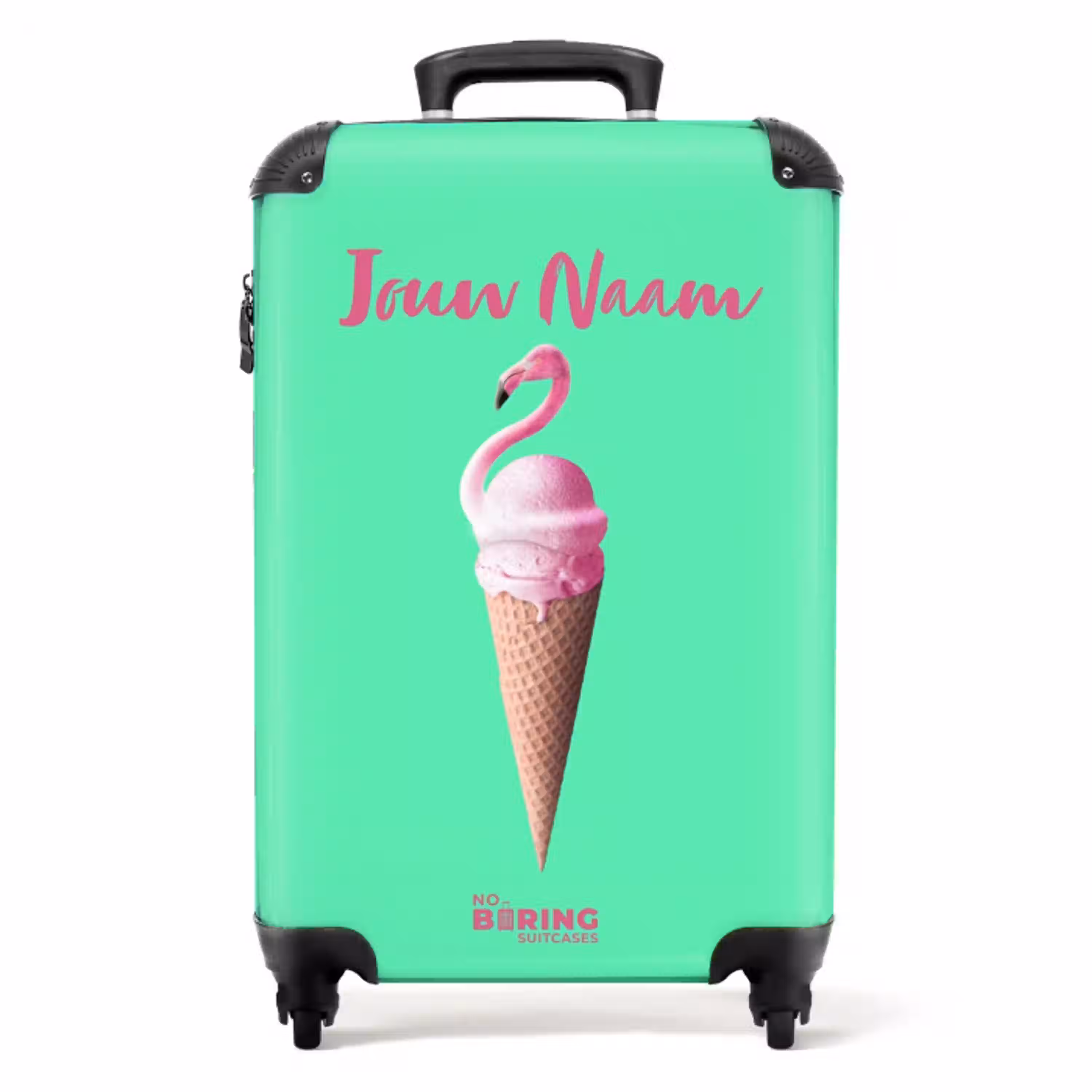 Flamingohoorntje NBS - Handbagage koffer - Kinderen Unisex middel -productfoto_recht