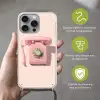Draaischijftelefoon - Retro - Roze Hoesje iPhone 16 Pro Max met koord klein -sfeer2_NL