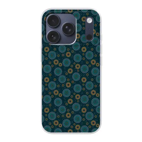 Blauw - Patroon - Retro Telefoonhoesje iPhone 17 Pro klein 878 -3d