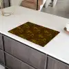 Bruin - Bloemen - Goud Inductie beschermer vinyl 3mm klein 276 -sfeer8