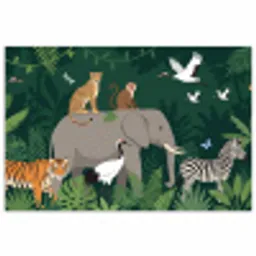 Tropisch - Jungle -  Groen poster papier klein -3d
