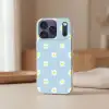 Madeliefjes - Pastel - Wit - Blauw - Bloemen Telefoonhoesje iPhone 17 Pro klein -sfeer2