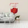 Roos - Rood - Bloem - Valentijn fotobehang vinyl groot -woonkamer