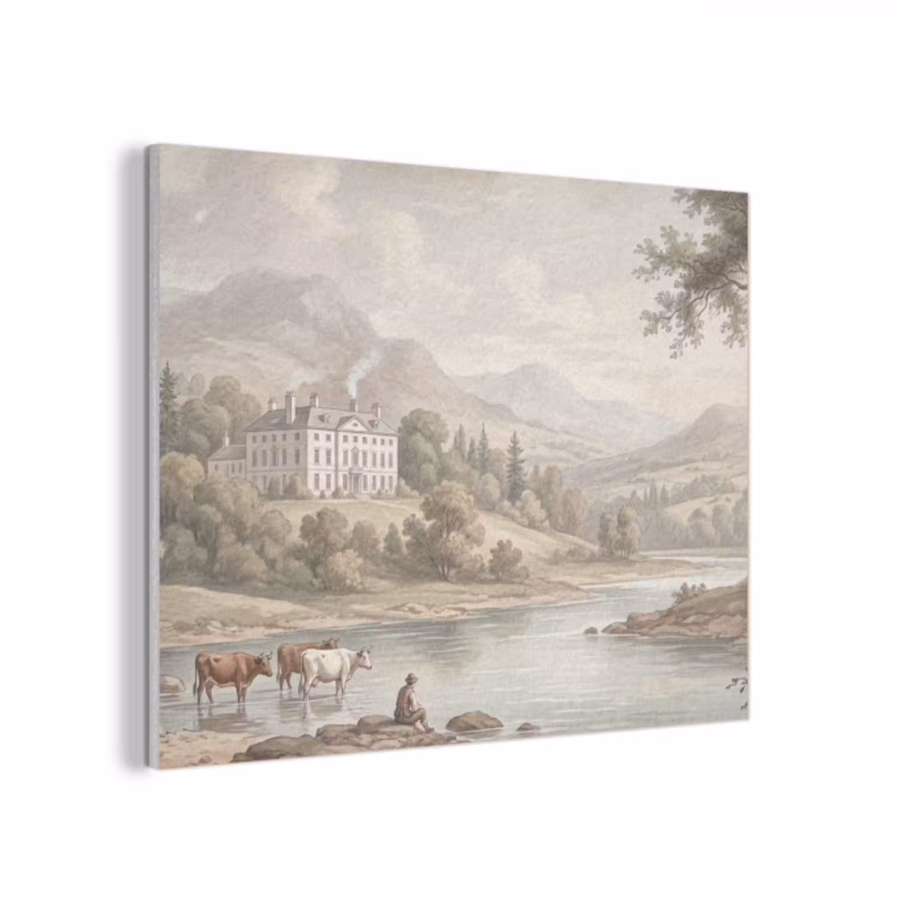 Landhuis - Rivier - Vee PET vilt klein -3d