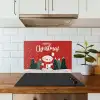 Kerstgroet - Sneeuw - Rood keuken achterwand spatscherm klein -sfeer2