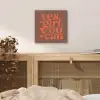 Yes girl you can - Oranje - Bruin aluminium wit klein -sfeer3