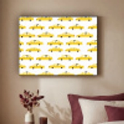 Taxi - Iconisch - Geel Textielframe zwart klein 947 -sfeer1