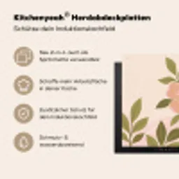 Grafisch - Bloemen - Roze Inductie beschemer met haakjes klein -ky-usp-de