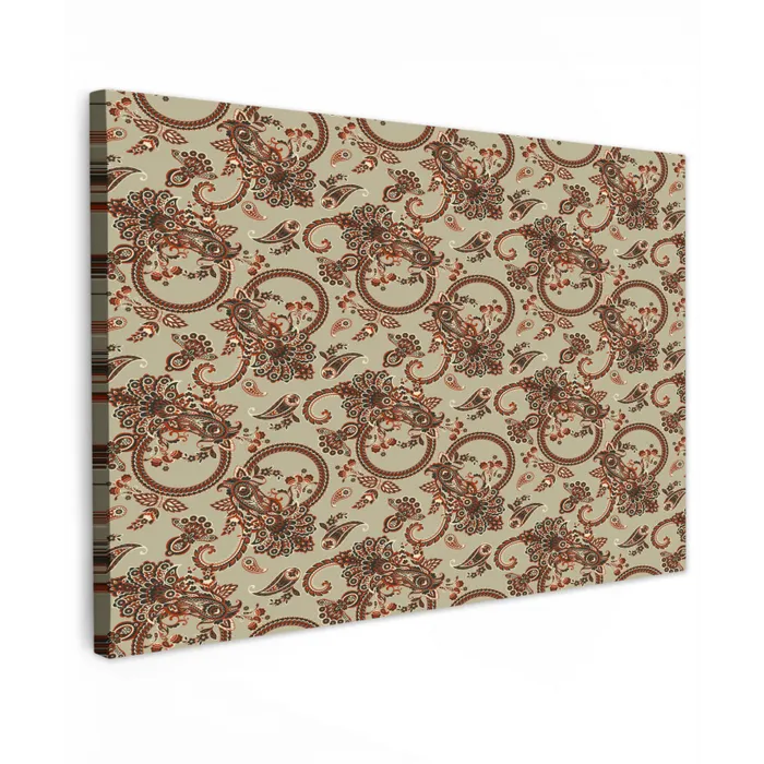 Warm - Bloemen - Groen - Rood Tuinposter op houten frame 2 cm dik klein 845 -3d