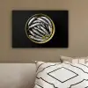 Sardines - Vissen - Rond - Zwart canvas 2cm klein -sfeer3