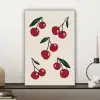Kersen - Blaadjes - Rood canvas 2cm klein -sfeer6