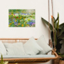 Zomerbloemen in volle bloei tuinposter los doek klein -sfeer7