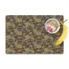 Bruin - Groen - Bloemen Placemat vinyl groot 368 -zzzproduct_Kitchenyeah-website