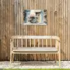 Fiets - Pastelkleuren - Bloemen Tuinposter op houten frame 2 cm dik klein -sfeer4