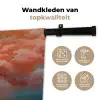 Zee - Boot - Wolken - Oranje Wandkleed katoen klein -sfeer2