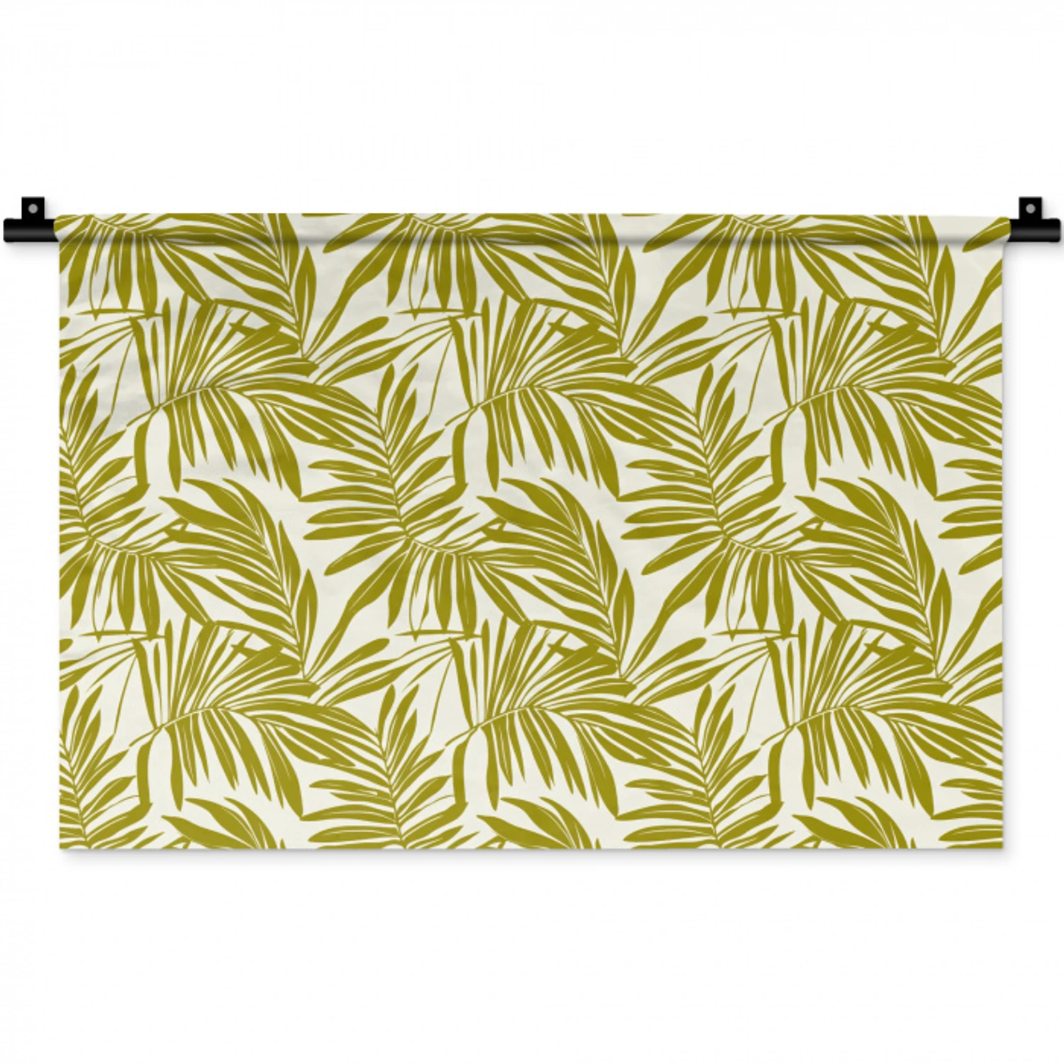 Palmblad - Patroon - Groen Wandkleed katoen klein 269 -zz3d
