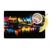 Skyline - Brug - Verlichting - Kleuren Placemat vinyl groot -zzzproduct_Kitchenyeah-website