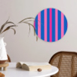 Modern - Optisch - Roze Wandcirkel kunststof plaat 5mm dik klein 188 -sfeer4