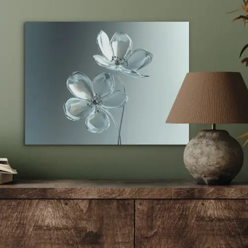 Kristal - Bloemen - Grijs PET vilt klein -sfeer2